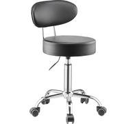 VEVOR Tabouret d'Atelier sur Roulettes Réglable Charge 136 kg avec Dossier