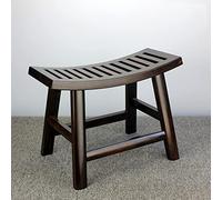 Tabouret de bain en bois noir - Tabouret de douche antidérapant imperméable idéal pour les personnes âgées et handicapées, parfait pour baignoire, spa, salon, cuisine, bureau, jardin et chaussures à