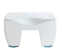 Wenko Siège de bain Secura – Antidérapant, surface structurée, écoulement d'eau, 40x21x31 cm, blanc