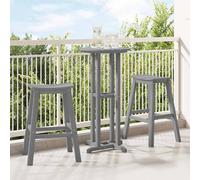 vidaXL Tabouret de bar 2 pcs gris clair 52 x 43 x 73.5cm plastique