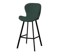 Tabouret de Bar 28 Pouces, Chaise de comptoir Moderne en Similicuir avec Dossier et Pieds en métal, idéal for Les comptoirs, Les Bars et Les îlots de Cuisine.(Green)