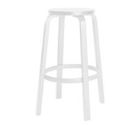 Tabouret de bar 64 structrue laqué 75cm white lacquered solid birch base