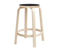 Tabouret de bar 64 structrue laqué claire 65cm clear lacquered solid birch base