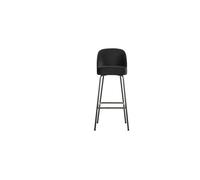 Tabouret de bar 80 cm velours noir Vogue