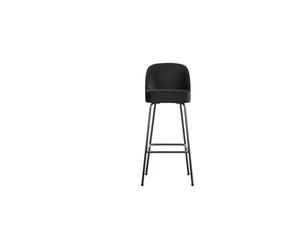 Tabouret de bar 80 cm velours noir Vogue