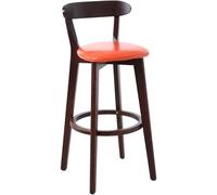 Tabouret de Bar à Cadre en Bois Massif Stable, Moderne, Simple, Haut à Dossier, Chaise de réception, de Restaurant, de Salle à Manger, de Cuisine Tabourets de Petit-déjeuner