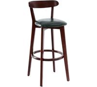 Tabouret de Bar à Cadre en Bois Massif Stable, Moderne, Simple, Haut à Dossier, Chaise de réception, de Restaurant, de Salle à Manger, de Cuisine Tabourets de Petit-déjeuner