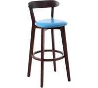 Tabouret de Bar à Cadre en Bois Massif Stable, Moderne, Simple, Haut à Dossier, Chaise de réception, de Restaurant, de Salle à Manger, de Cuisine Tabourets de Petit-déjeuner