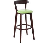 Tabouret de Bar à Cadre en Bois Massif Stable, Moderne, Simple, Haut à Dossier, Chaise de réception, de Restaurant, de Salle à Manger, de Cuisine Tabourets de Petit-déjeuner