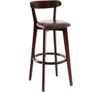 Tabouret de Bar à Cadre en Bois Massif Stable, Moderne, Simple, Haut à Dossier, Chaise de réception, de Restaurant, de Salle à Manger, de Cuisine Tabourets de Petit-déjeuner