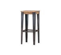 Tabouret de bar acier et bois manguier massif h75 cm madison