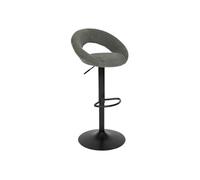 Tabouret de bar ajustable Sasha tissu kaki foncé