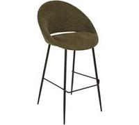 Tabouret de bar Amago haut tissu vert cèdre Atmosphera Vert G