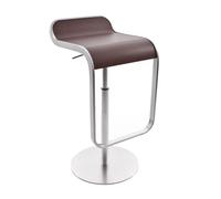 Tabouret de bar assise chêne 63-75cm LEM S79 WxHxD 37x75x42cm