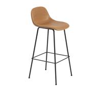 Tabouret de bar avec dossier 75cm cuir Fiber WxHxD 44.5x97.5x46.5cm