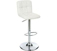 Tabouret de bar avec dossier blanc Delek Atmosphera Assise et dossier : Blanc / Piétement : Inox, Assise et dossier : Blanc / Piétement : Inox G