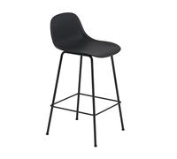 Tabouret de bar avec dossier Fiber 65cm WxHxD 42.5x87.5x44.5cm