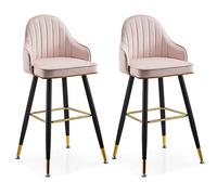 Tabouret de Bar Bar de de européen Tabouret de Bar à 2, chaises arrière Coquille de 2, comptoir Tabouret de Bar de européen avec backrest tabourets de Bar de nareuropéen barreau de Petit déjeuner