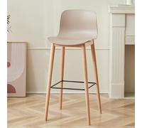 Tabouret de Bar Bar Dossier en Bois Massif Barre de négociation réception Tabouret Haut épaissi Chaise de Bar Haute Maison Cuisine Bistro(Bruin)