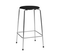 Tabouret de bar bas High Dot™ placage 4 pieds chromed base