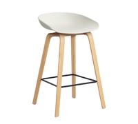 Tabouret de bar basse AAS 32 2.0 chêne laqué water-based lacquered oak base/footrest black