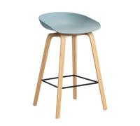 Tabouret de bar basse AAS 32 2.0 chêne laqué water-based lacquered oak base/footrest black