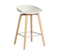 Tabouret de bar basse AAS 32 2.0 chêne laqué water-based lacquered oak base/footrest stainless steel