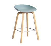 Tabouret de bar basse AAS 32 2.0 chêne laqué water-based lacquered oak base/footrest stainless steel