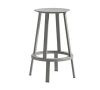 HAY Tabouret de bar basse Revolver gris ciel H 65cm / Ø 44,5cm