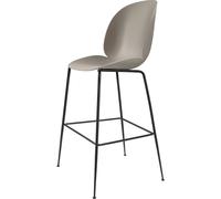 Tabouret de Bar Beetle 75 Base Conique Mat Noir/ Nouveau Beige