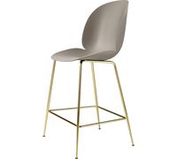 GUBI Tabouret de bar Gubi 3D bas new beige. structure en laiton