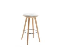 Tabouret de bar blanc et bois clair 65 cm nordeco