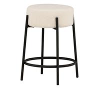 Tabouret de Bar Bouclette "Tucson" 60cm Blanc