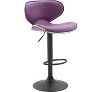 Tabouret de bar CLP Las Vegas V2 avec repose-pieds,violet noir