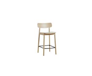 Tabouret de Bar Comptoir Soma Chêne Laqué Pigmenté Blanc
