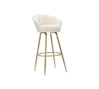 Tabouret de Bar Coquillage ""Vienna"" 110cm Crème & Or