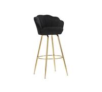 Tabouret de Bar Coquillage ""Vienna"" 110cm Noir & Or