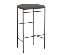 Tabouret de bar Covent étoffe 75cm black powdercoated steel frame