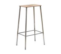 Tabouret de bar cuir Adam H 76cm WxHxD 35x76x25cm