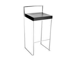 Tabouret de bar cuir de siège H65cm Cubo S62 WxHxD 39x78x39cm