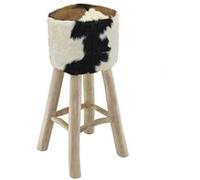 Vidaxl Tabouret De Bar Cuir Véritable Et Bois De Teck Solide Beige
