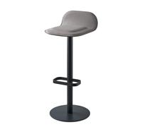 Tabouret de bar Dave anthracite avec assise rembourrée gris clair Moree - 4260218363687