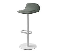 Tabouret de bar Dave blanc avec assise rembourrée en sauge Moree - 4260218363663