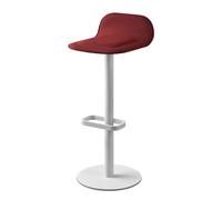 Tabouret de bar Dave blanc avec assise rembourrée rouge vin Moree - 4260218363670