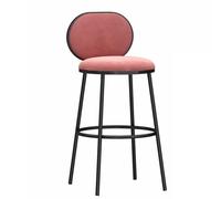 Tabouret de Bar de Cuisine de Hauteur Moderne Tabourets de Bar for Petit-déjeuner Tabouret de Bar à Hauteur de comptoir Tabourets de Bar rembourrés en Velours Chaises de Bar à Dossier Haut avec Cadre