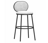 Tabouret de Bar de Cuisine de Hauteur Moderne Tabourets de Bar for Petit-déjeuner Tabouret de Bar à Hauteur de comptoir Tabourets de Bar rembourrés en Velours Chaises de Bar à Dossier Haut avec Cadre
