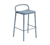 Tabouret de bar de jardin H 75cm Linear Steel WxHxD 53,5x88,7x46,5cm