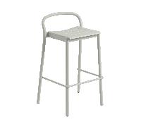 Tabouret de bar de jardin H 75cm Linear Steel WxHxD 53,5x88,7x46,5cm