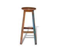 Tabouret de bar design chaise siège bois massif recyclé 1202065