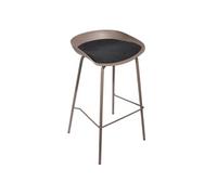 - Tabouret de bar design Hella - H. 84 cm - Marron Taupe - Hella